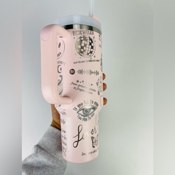 40oz Stanley Clean Slate Cool Bloom Taylor Swift Engraved! New release 1/16. - Picture 7 of 9